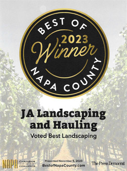 JA Landscaping, Napa, California award